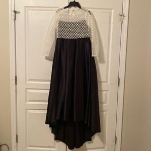 Cream & Black Girls Gown